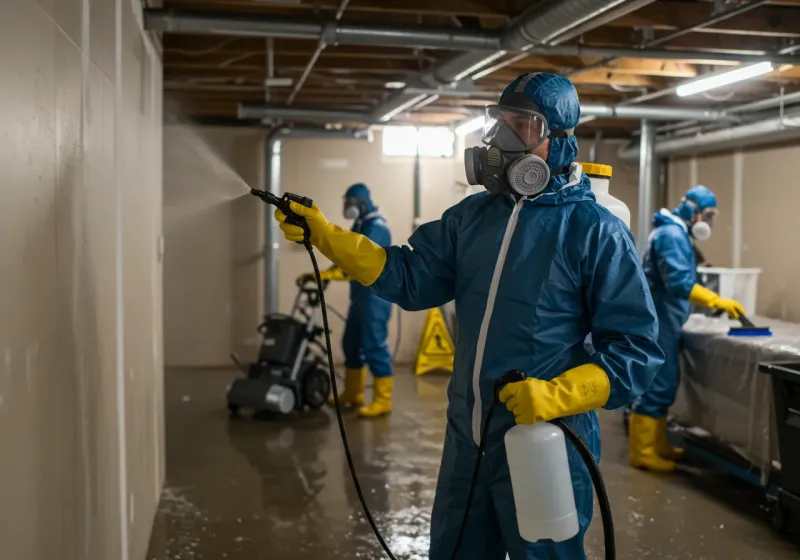 Basement Sanitization and Antimicrobial Treatment process in Sandwich, MA